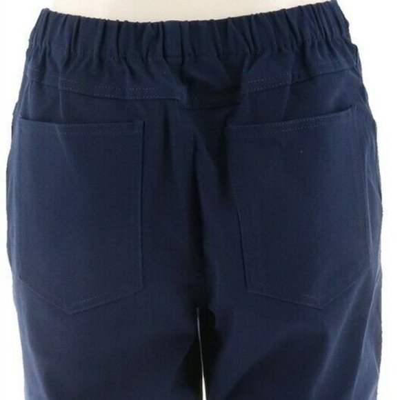 NWT ISAAC MIZRAHI STRETCH STRAIGHT LEG PANTS DARK NAVY 4 - Picture 6 of 10